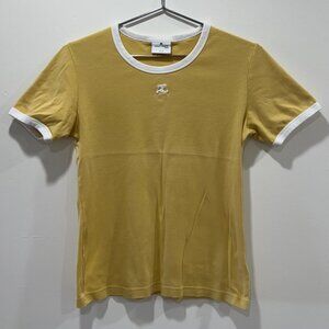 COURREGES TEE SHIRT - YELLOW SIZE L